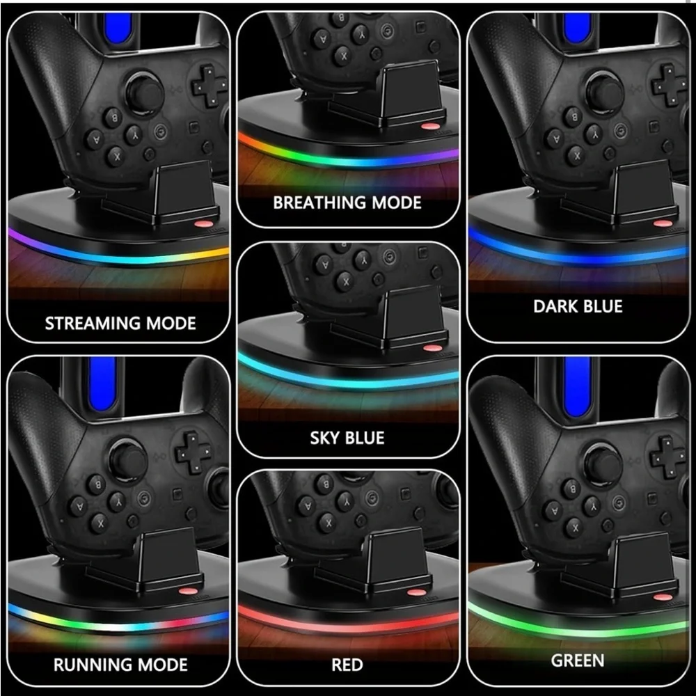 Black Charging Stand for Gaming Headphones and Controller